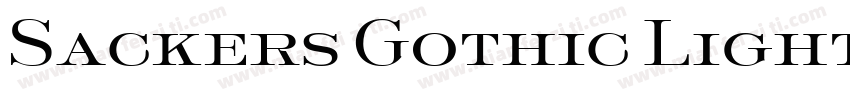 Sackers Gothic Light AT字体转换
